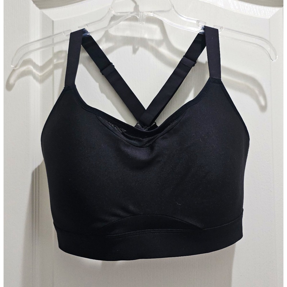 Avia Women's Sports Bra 3XL Black Crossback Adjustable Straps Wireless